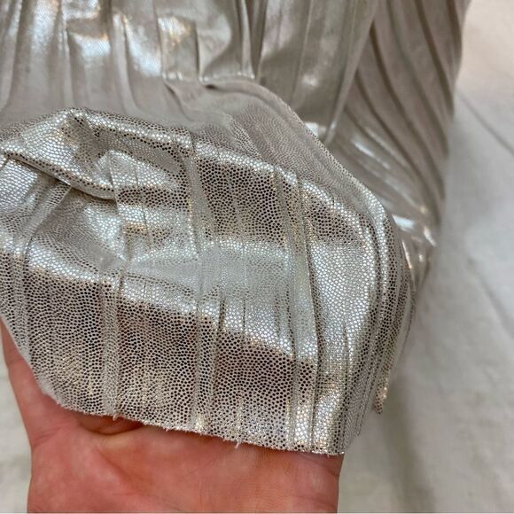 ASOS Drop Waist Mock Neck Pleated Skirt Dress Size 8 - Picture 8 of 9